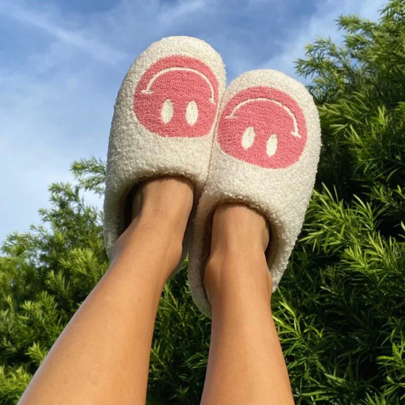 smiley face slippers